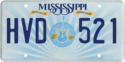 MS license plate HVD521
