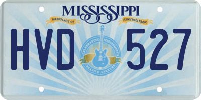 MS license plate HVD527