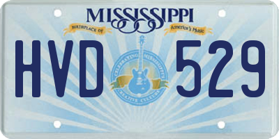 MS license plate HVD529