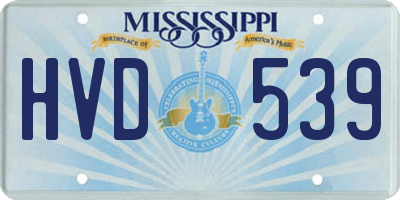 MS license plate HVD539