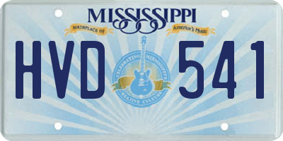 MS license plate HVD541