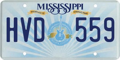 MS license plate HVD559