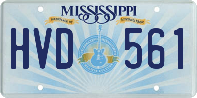 MS license plate HVD561