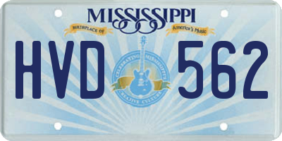 MS license plate HVD562