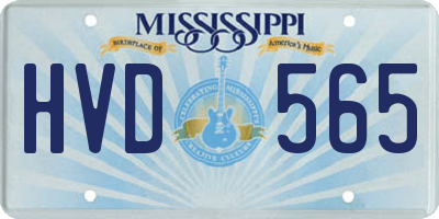 MS license plate HVD565