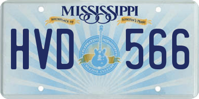MS license plate HVD566