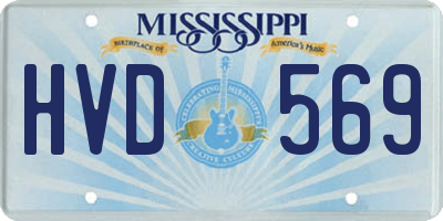 MS license plate HVD569