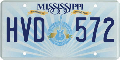 MS license plate HVD572