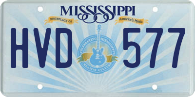 MS license plate HVD577