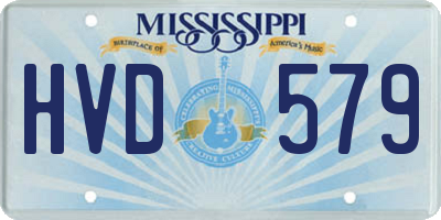 MS license plate HVD579