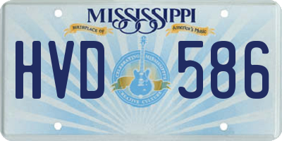 MS license plate HVD586