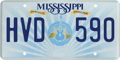 MS license plate HVD590