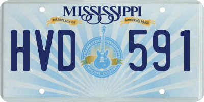 MS license plate HVD591