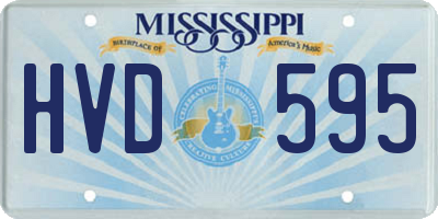 MS license plate HVD595
