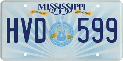 MS license plate HVD599