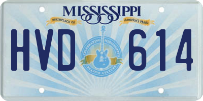 MS license plate HVD614