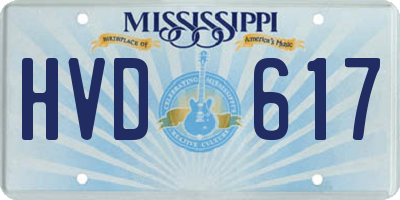 MS license plate HVD617