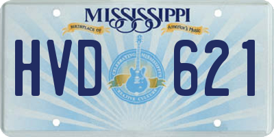 MS license plate HVD621
