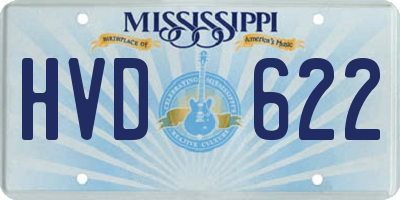 MS license plate HVD622