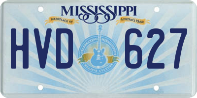 MS license plate HVD627