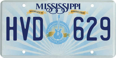 MS license plate HVD629