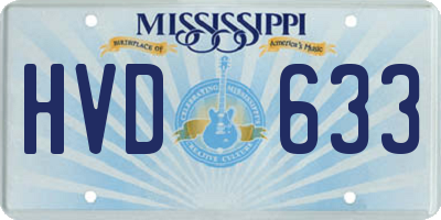 MS license plate HVD633