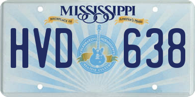 MS license plate HVD638