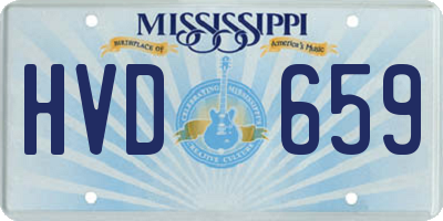 MS license plate HVD659