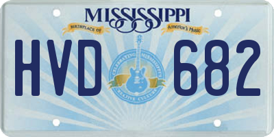 MS license plate HVD682