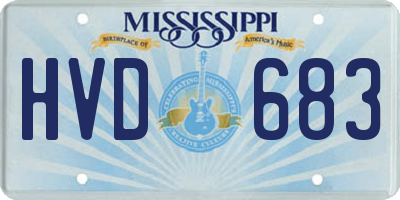 MS license plate HVD683