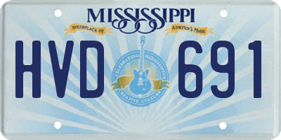 MS license plate HVD691
