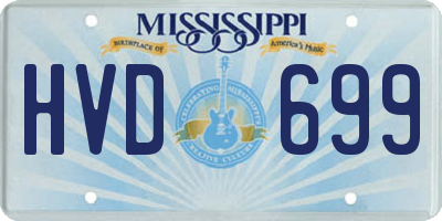 MS license plate HVD699