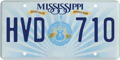 MS license plate HVD710