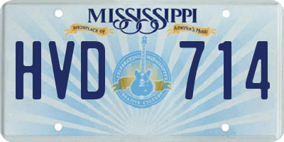 MS license plate HVD714