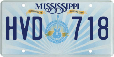 MS license plate HVD718
