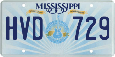 MS license plate HVD729