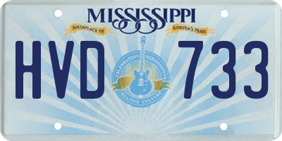 MS license plate HVD733