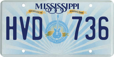 MS license plate HVD736