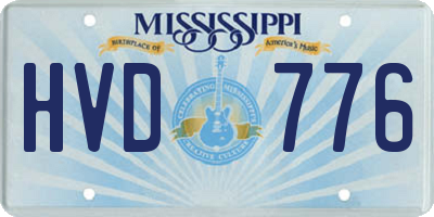 MS license plate HVD776