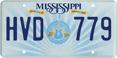 MS license plate HVD779