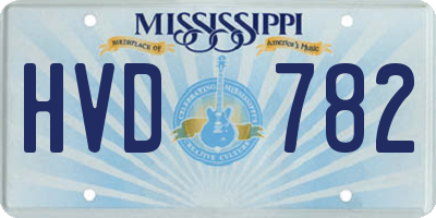 MS license plate HVD782