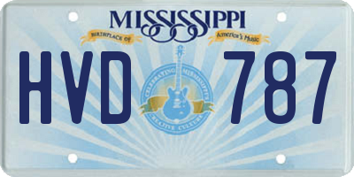 MS license plate HVD787