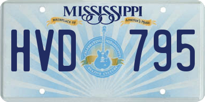 MS license plate HVD795