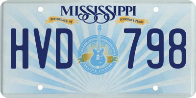MS license plate HVD798
