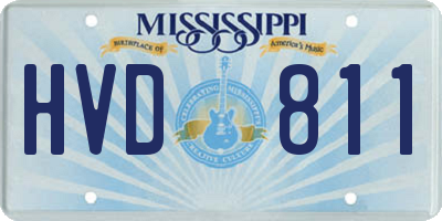 MS license plate HVD811