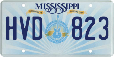 MS license plate HVD823
