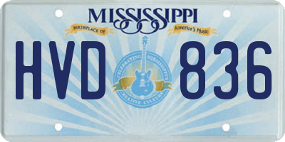 MS license plate HVD836