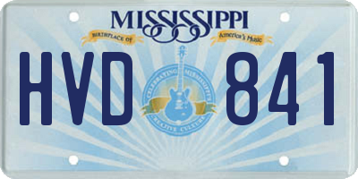 MS license plate HVD841