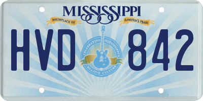 MS license plate HVD842