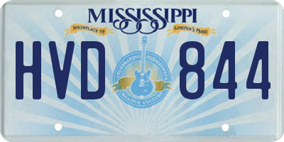 MS license plate HVD844
